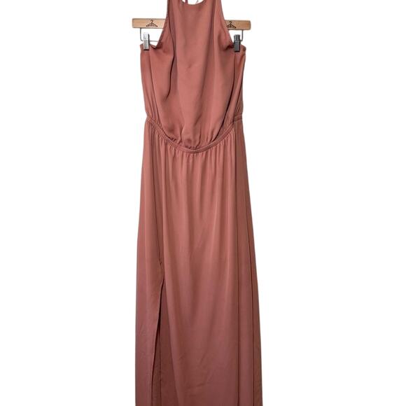 Show Me Your Mumu Women’s Heather Halter Maxi Dress Backless Rustic Mauve Sz XXL - Picture 3 of 13